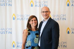 Dr. Lauren Meyers and Steven Meyers at Shalom Austin's 2022 Annual Meeting