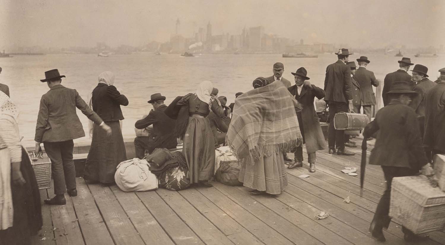 Immigrants waiting to be transferred, Ellis Island, October 30, 1912. Courtesy: Library of Congress