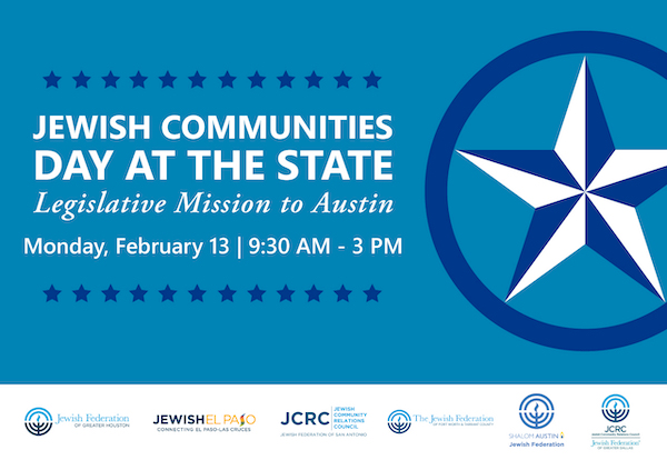 Day at the State is the Jewish community's legislative mission to the Capitol in Austin.