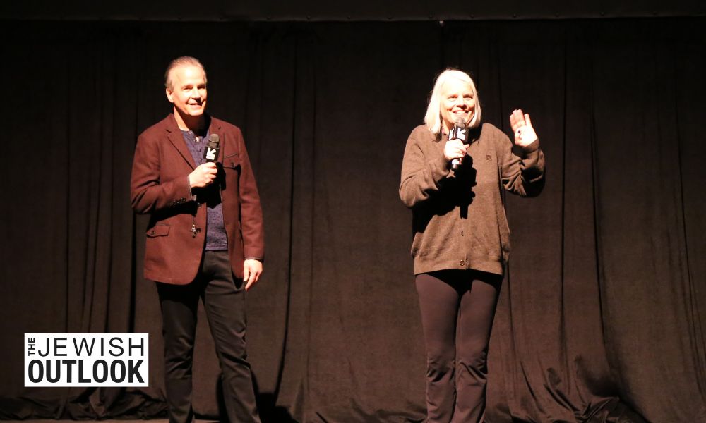 “A Small Light” creators Tony Phelan and Joan Rater address the audience at SXSW on March 17, 2023. Credit: Wendy Goodman