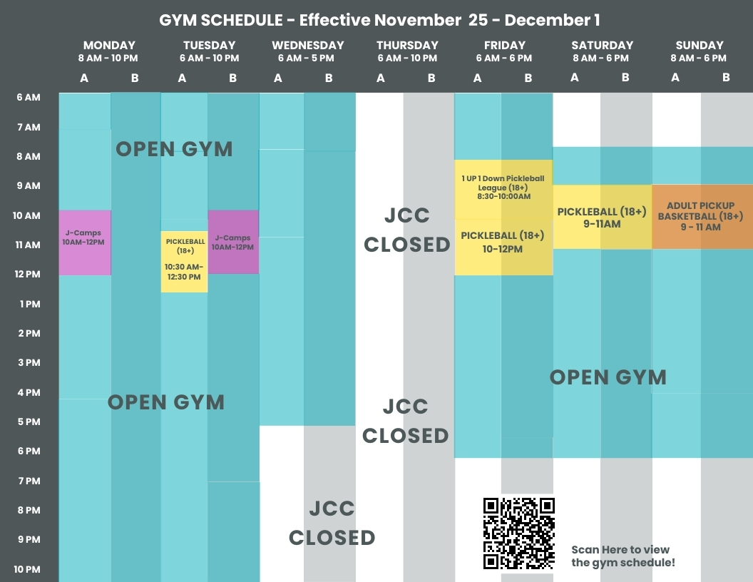 gym calendar for April 29 - May 5