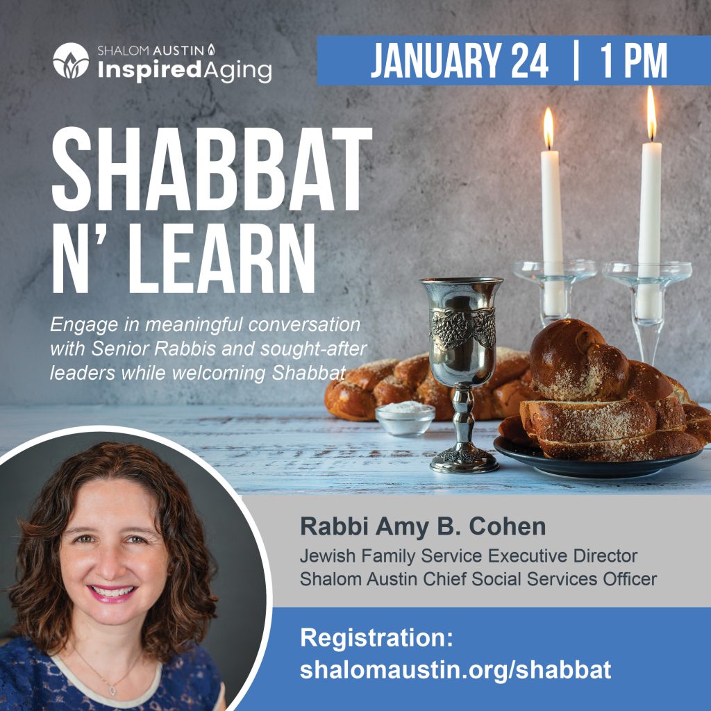 Shabbat N’ Learn with Rabbi Amy B. Cohen