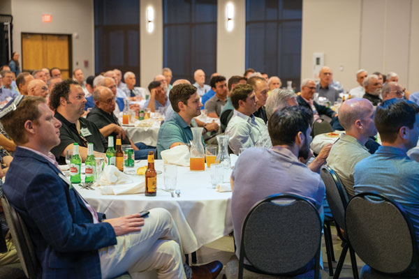 Attendees at the Burt Kunik JAMen Forum held at the Dell Jewish Community Campus. Credit: Rebecca Golden