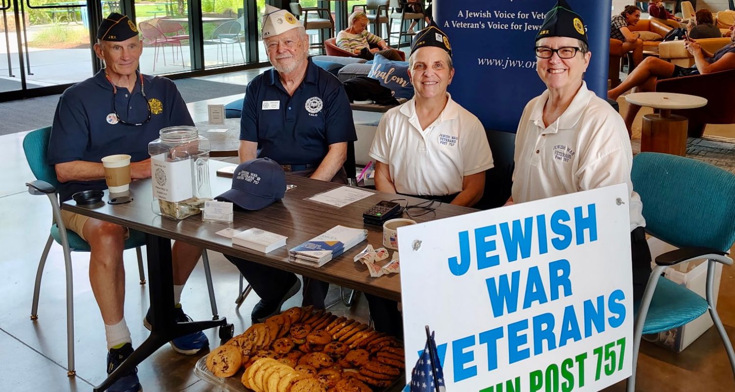 Members of JWV Austin Post 757 enjoy a successful Memorial Day Poppy Drive at the Dell Jewish Community Center. Courtesy: Steve Krant Members of JWV Austin Post 757 enjoy a successful Memorial Day Poppy Drive at the Dell Jewish Community Center. Courtesy: Steve Krant