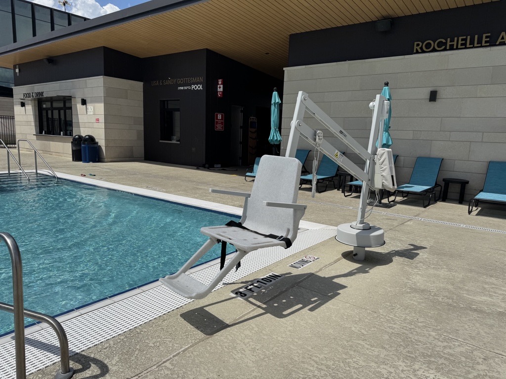 Chair Lift at Pool Dell JCC Pool Chair Lift