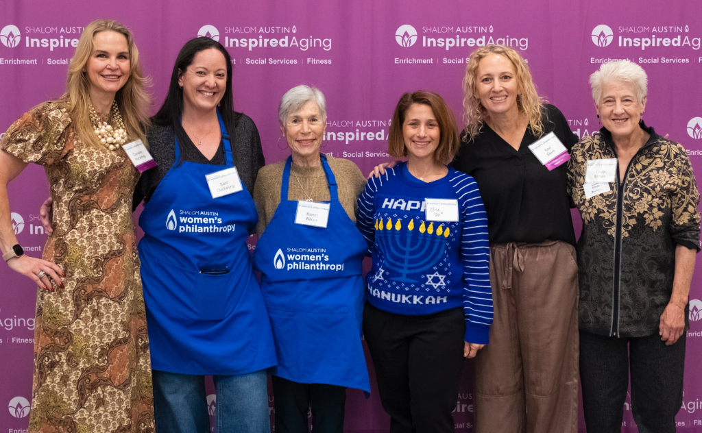 Volunteers with Shalom Austin Women's Philanthropy at the Inspired Aging Hanukkah Luncheon. Credit: Andrew Holmes