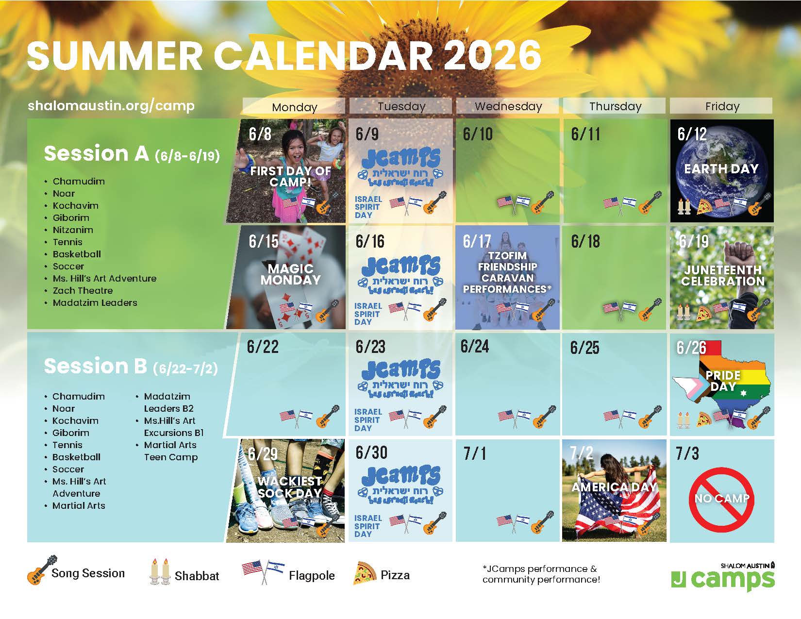 JCamps 2022 Calendar Page 1