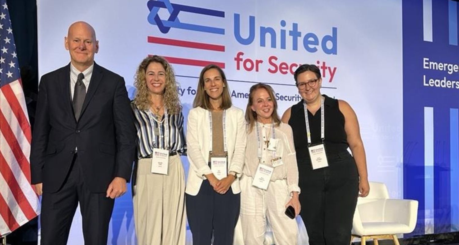 Jewish Federations of North America Emergency Leadership Fly-In to Washington, D.C. in June 2025. L-R Andy Dooher, Jennifer Failla, Phil Loewy, Nora Lieberman, Emily Bourgeois. Courtesy: Emily Bourgeois Jewish Federations of North America Emergency Leadership Fly-In to Washington, D.C. in June 2025. L-R Andy Dooher, Jennifer Failla, Phil Loewy, Nora Lieberman, Emily Bourgeois. Courtesy: Emily Bourgeois