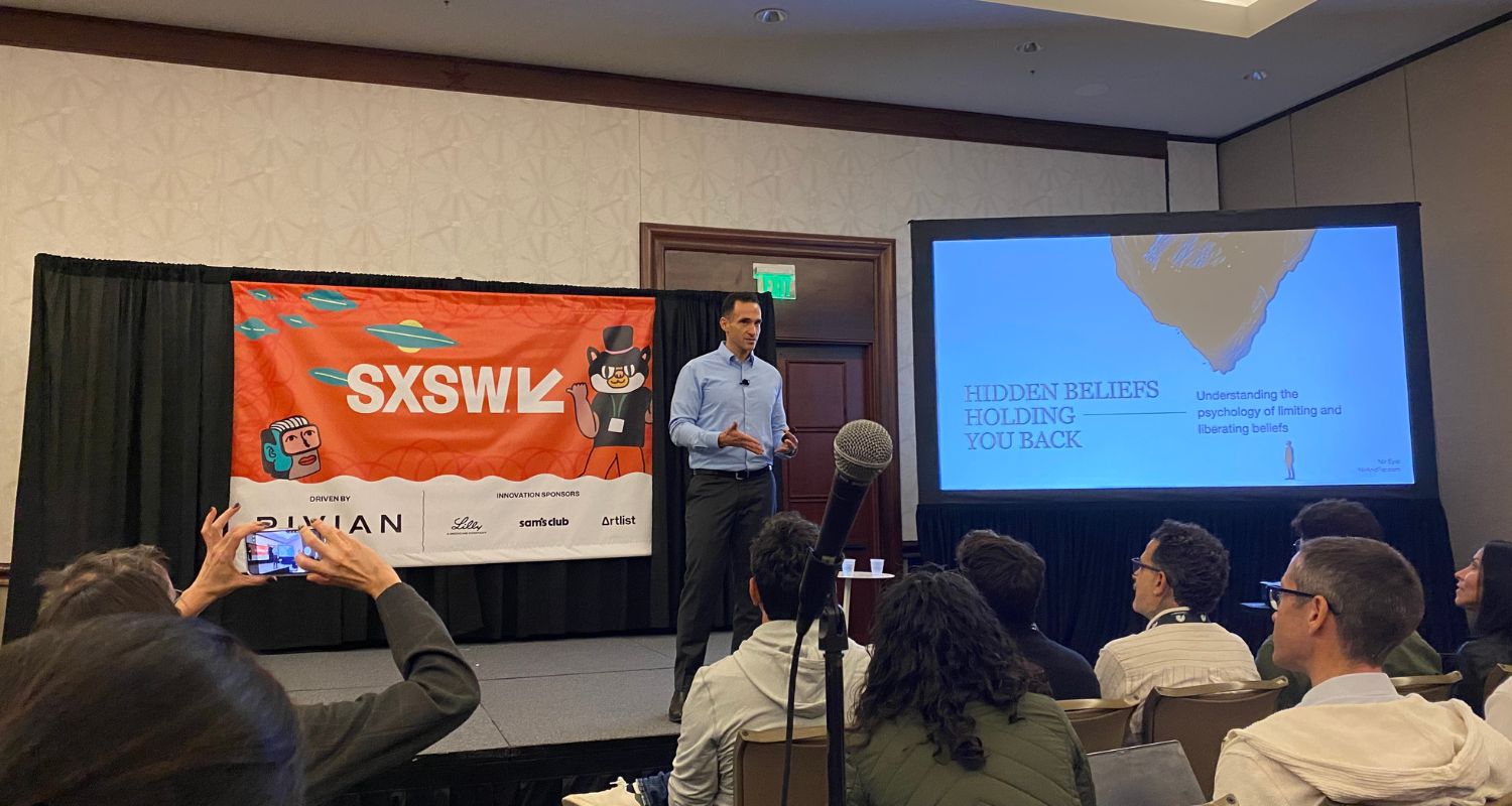 Author Nir Eyal on stage at SXSW in Austin, Texas in March 2026. Credit: Allison Teegardin Author Nir Eyal on stage at SXSW in Austin, Texas in March 2026. Credit: Allison Teegardin