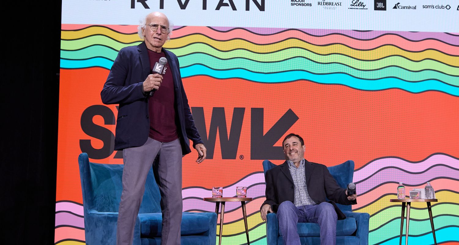 Larry David and Jeff Schaffer at Featured Session: “A Waste of Time with Larry David and Jeff Schaffer” during the SXSW Conference & Festivals held at JW Marriott on March 13, 2026 in Austin, Texas. Credit: Mike Jordan Larry David and Jeff Schaffer at Featured Session: “A Waste of Time with Larry David and Jeff Schaffer” during the SXSW Conference & Festivals held at JW Marriott on March 13, 2026 in Austin, Texas. Credit: Mike Jordan